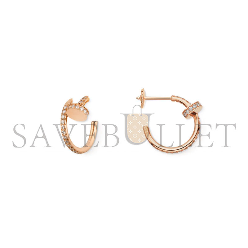 Ca*t1er juste un clou hoop earrings small model paved ref. b8301429